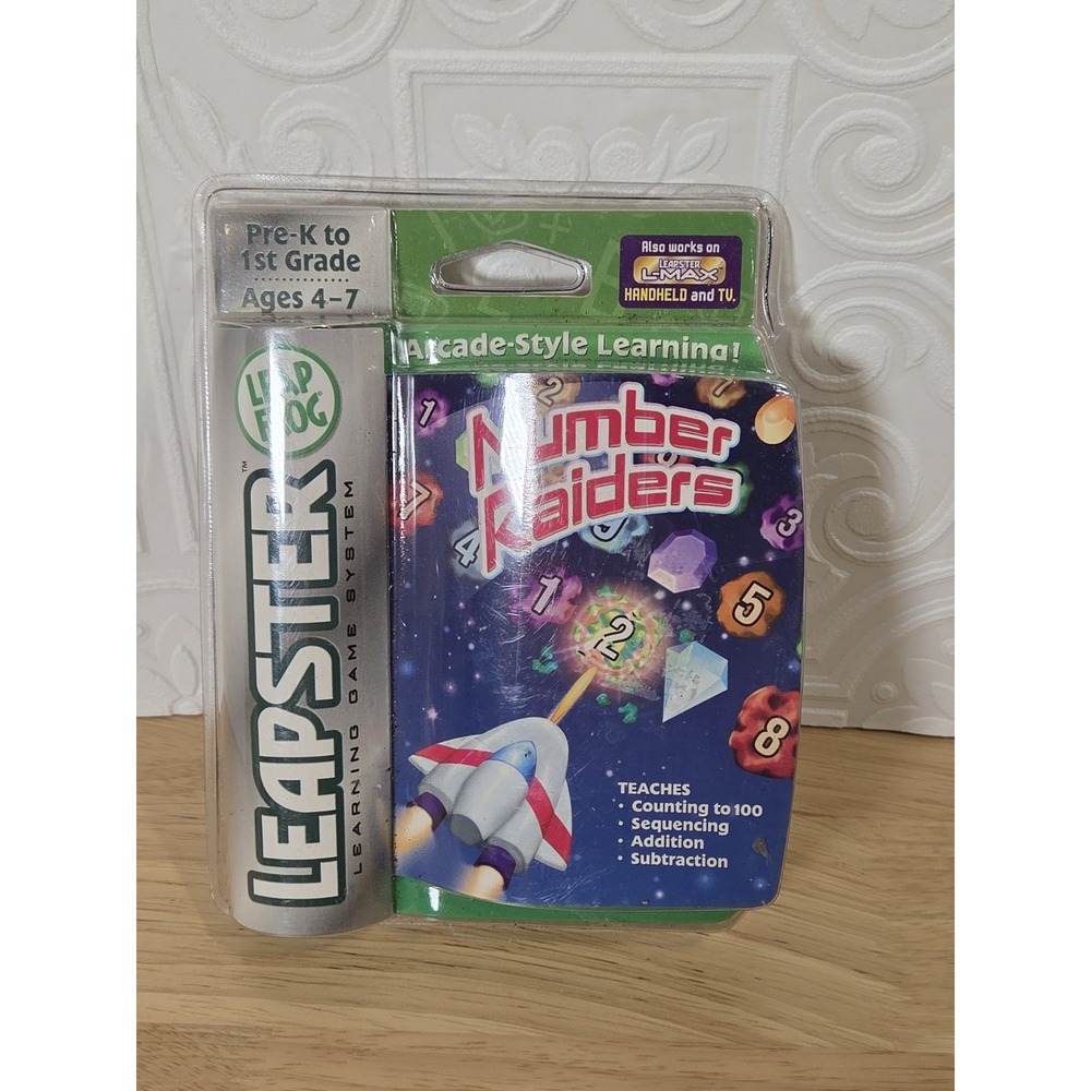 LeapFrog Leapster L-Max compatible NUMBER RAIDER Educational Math Game Leap Frog